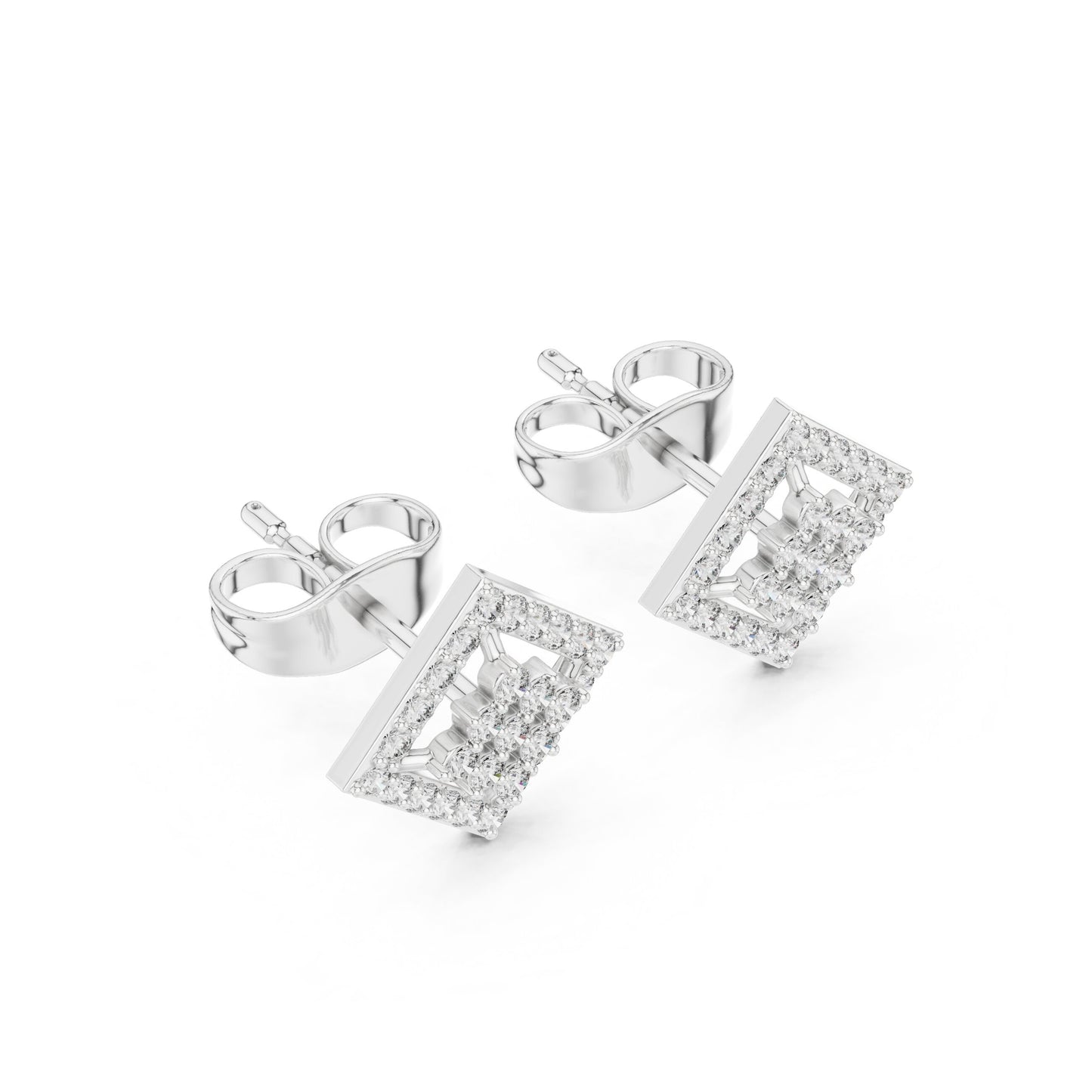 Mixed Shape Lab Grown Diamond Stud Earrings