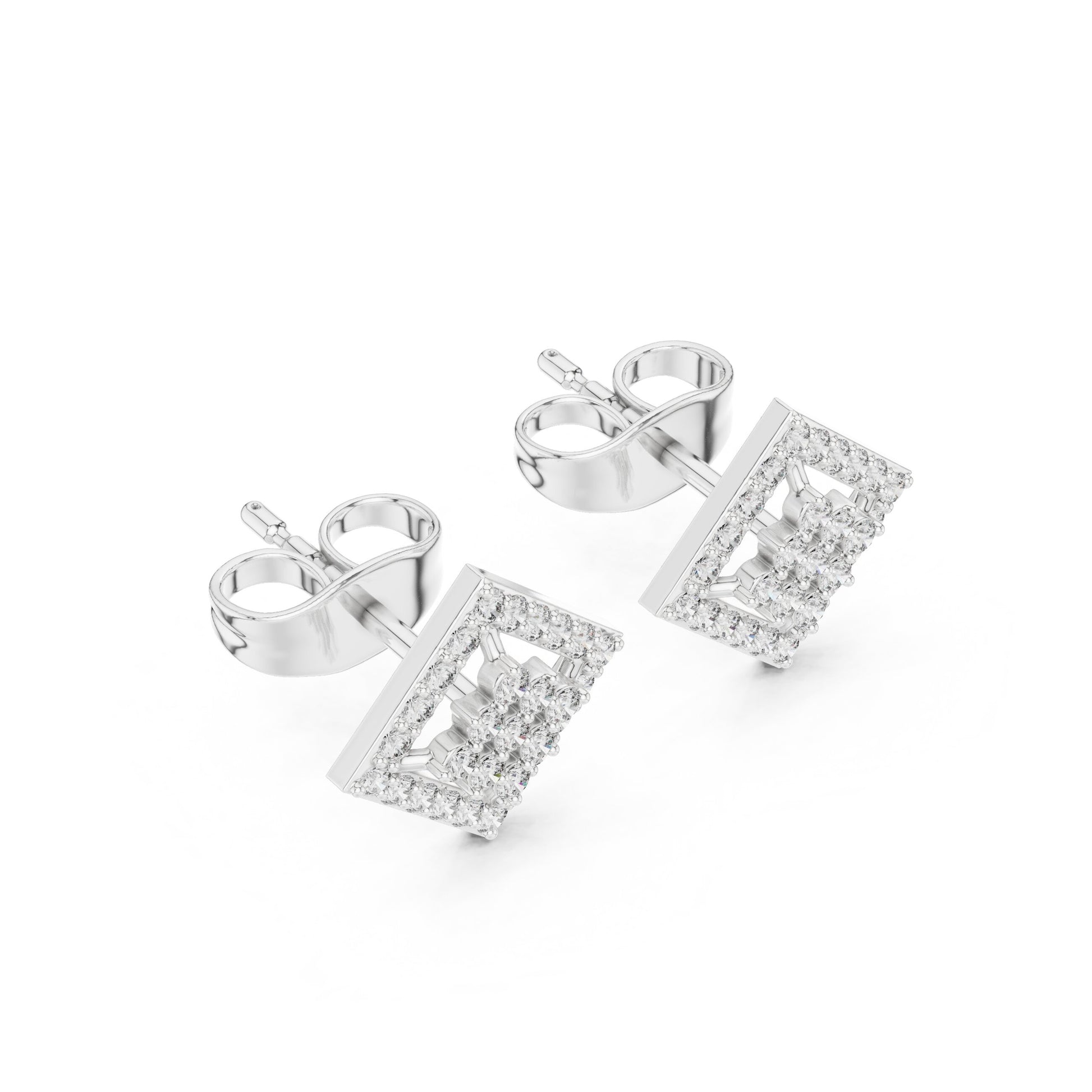 Mixed Shape Lab Grown Diamond Stud Earrings