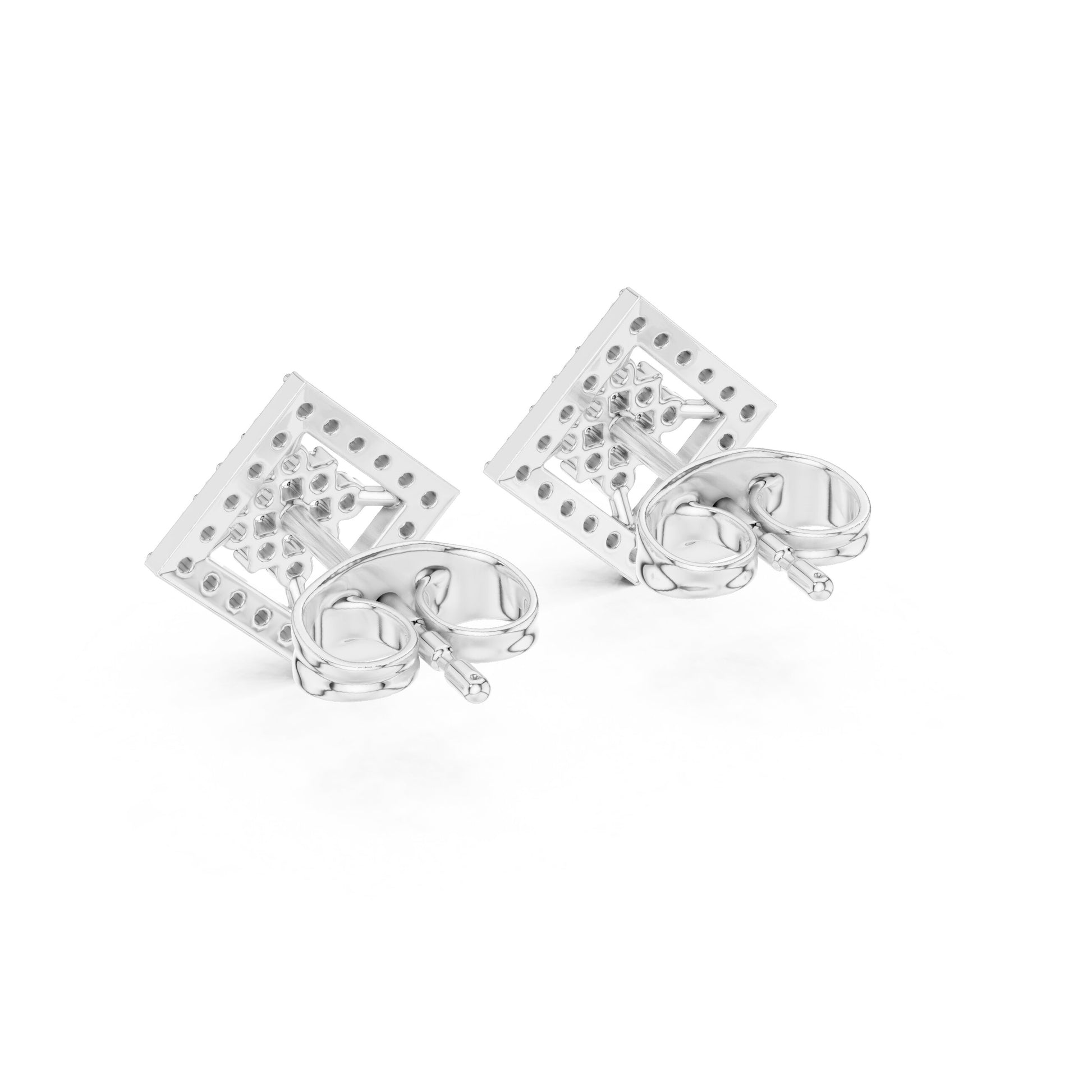 Mixed Shape Lab Grown Diamond Stud Earrings