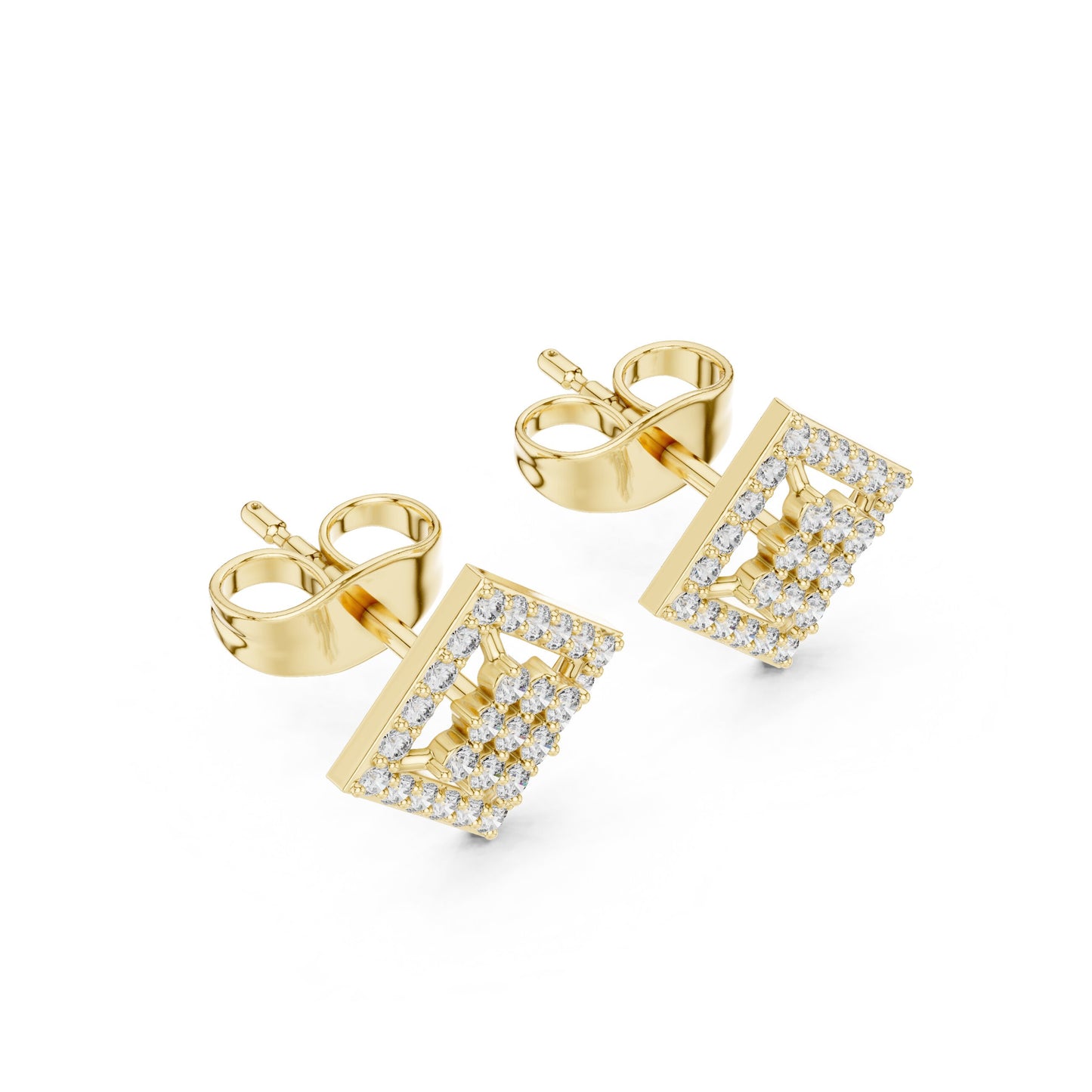 Mixed Shape Lab Grown Diamond Stud Earrings