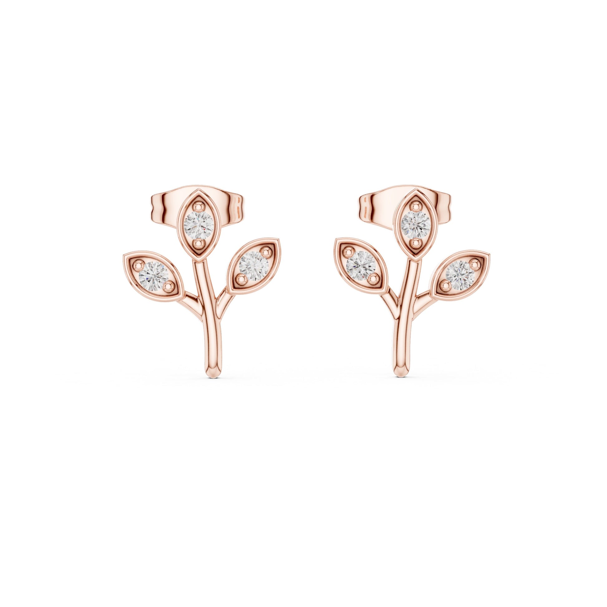Marquise Stud Lab Grown Diamond Earrings