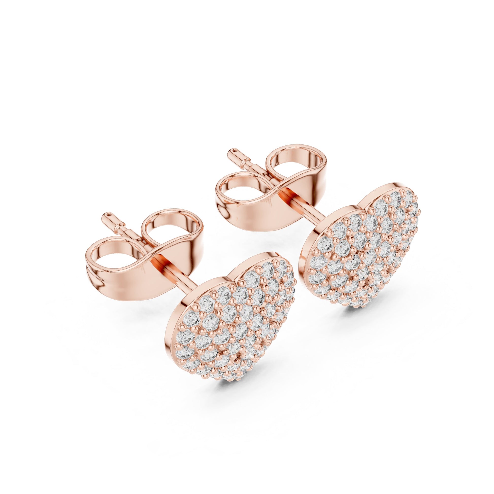 Heart Stud Lab Grown Diamond Earrings