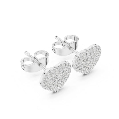 Heart Stud Lab Grown Diamond Earrings