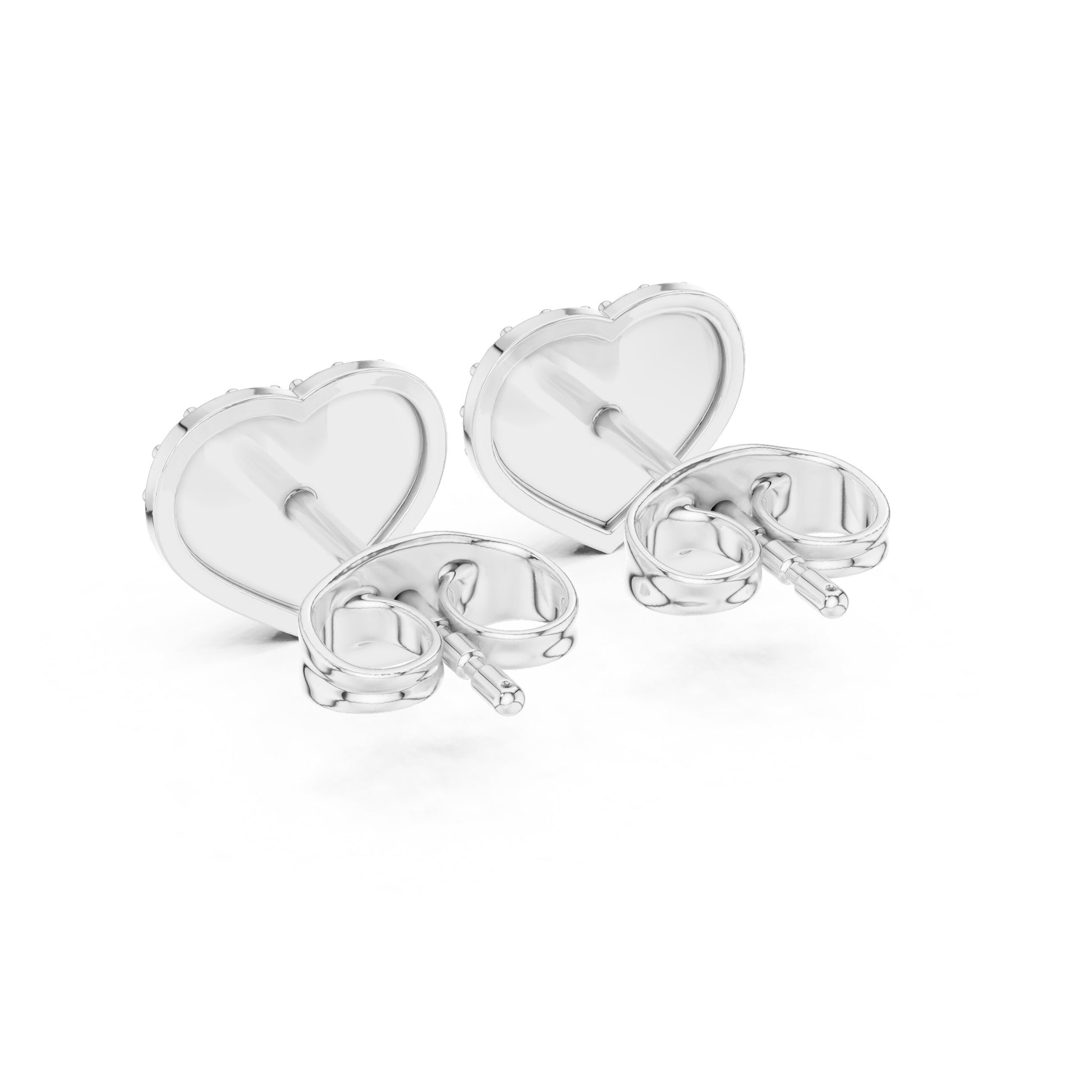 Heart Stud Lab Grown Diamond Earrings
