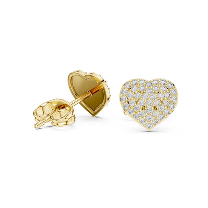 Heart Stud Lab Grown Diamond Earrings