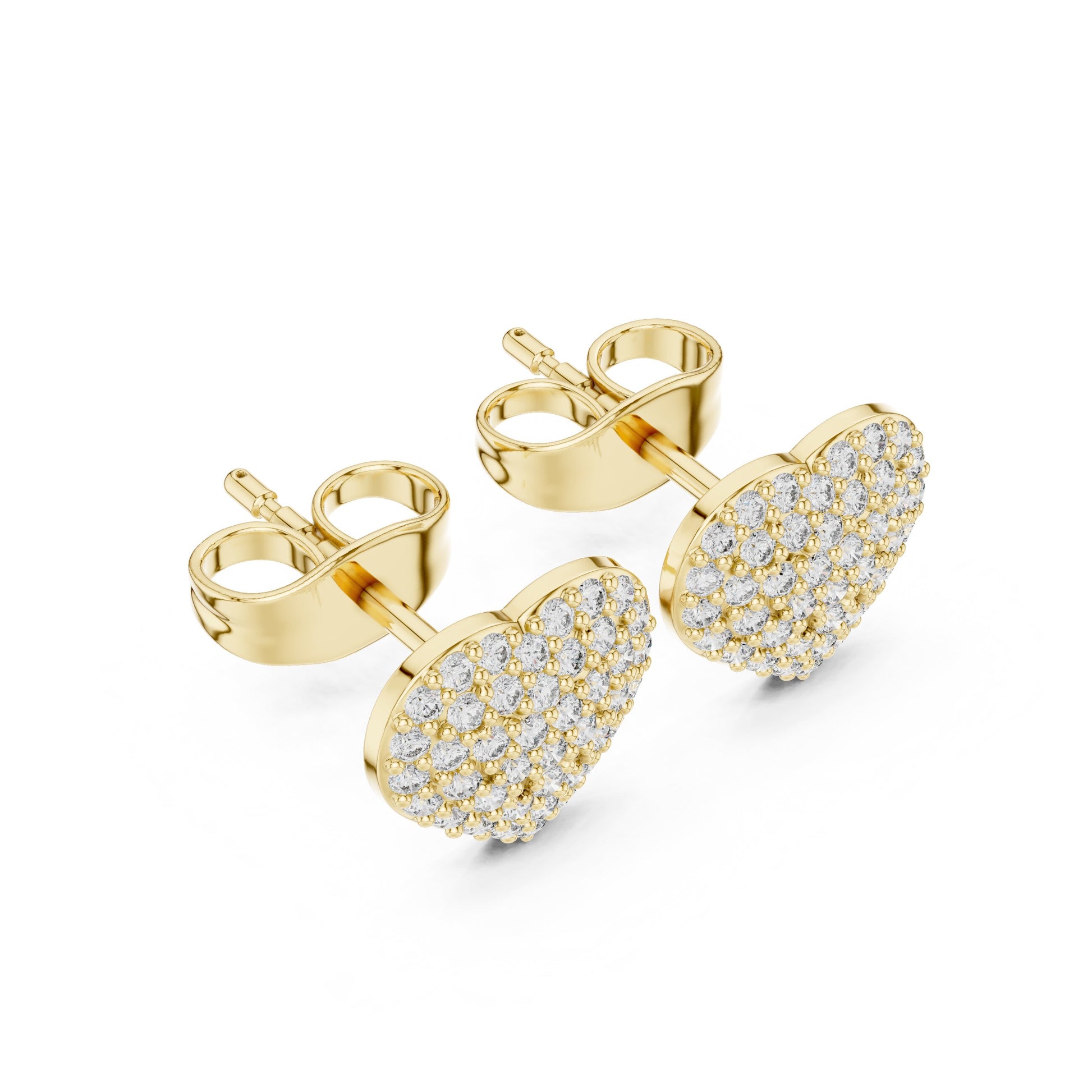 Heart Stud Lab Grown Diamond Earrings