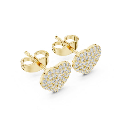 Heart Stud Lab Grown Diamond Earrings