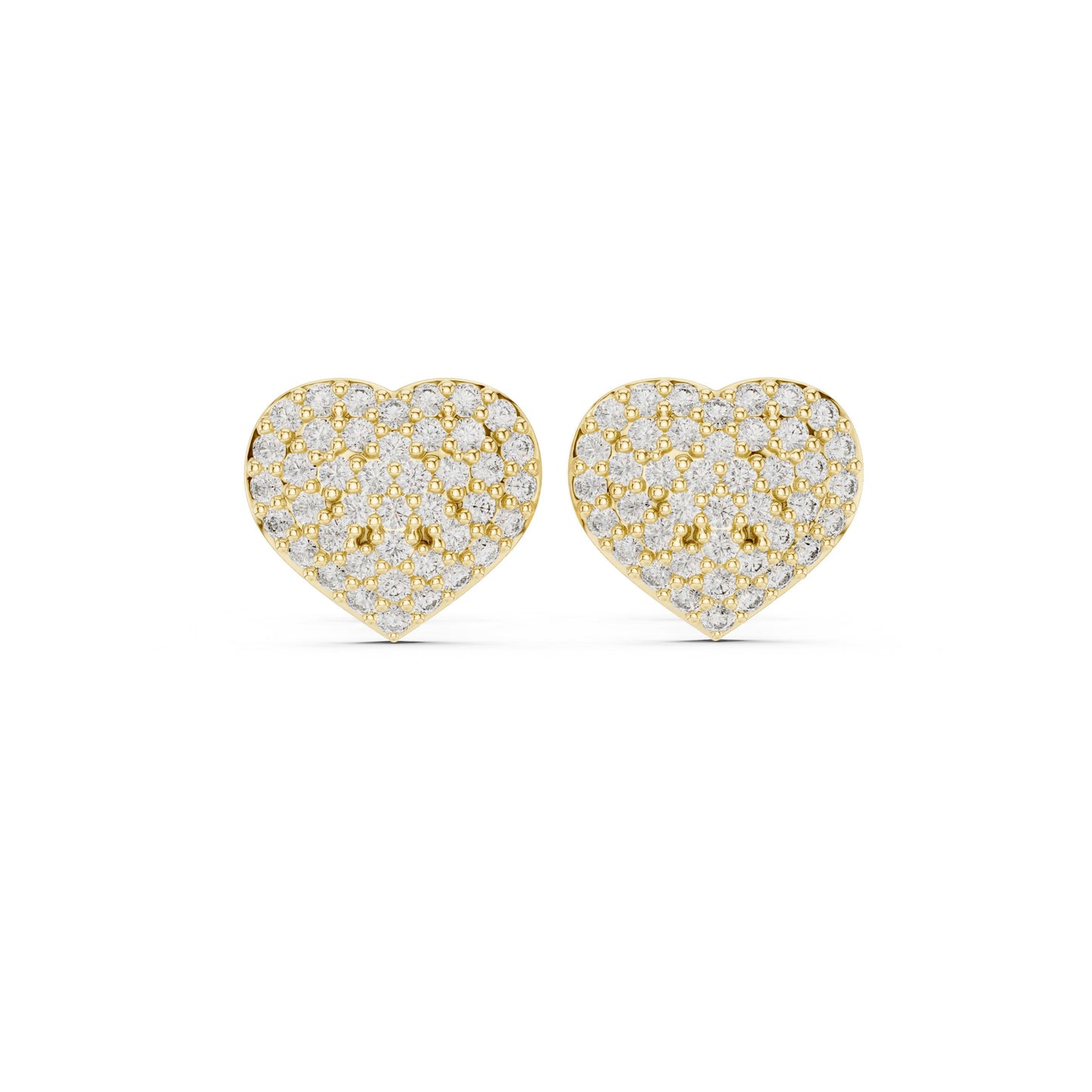 Heart Stud Lab Grown Diamond Earrings