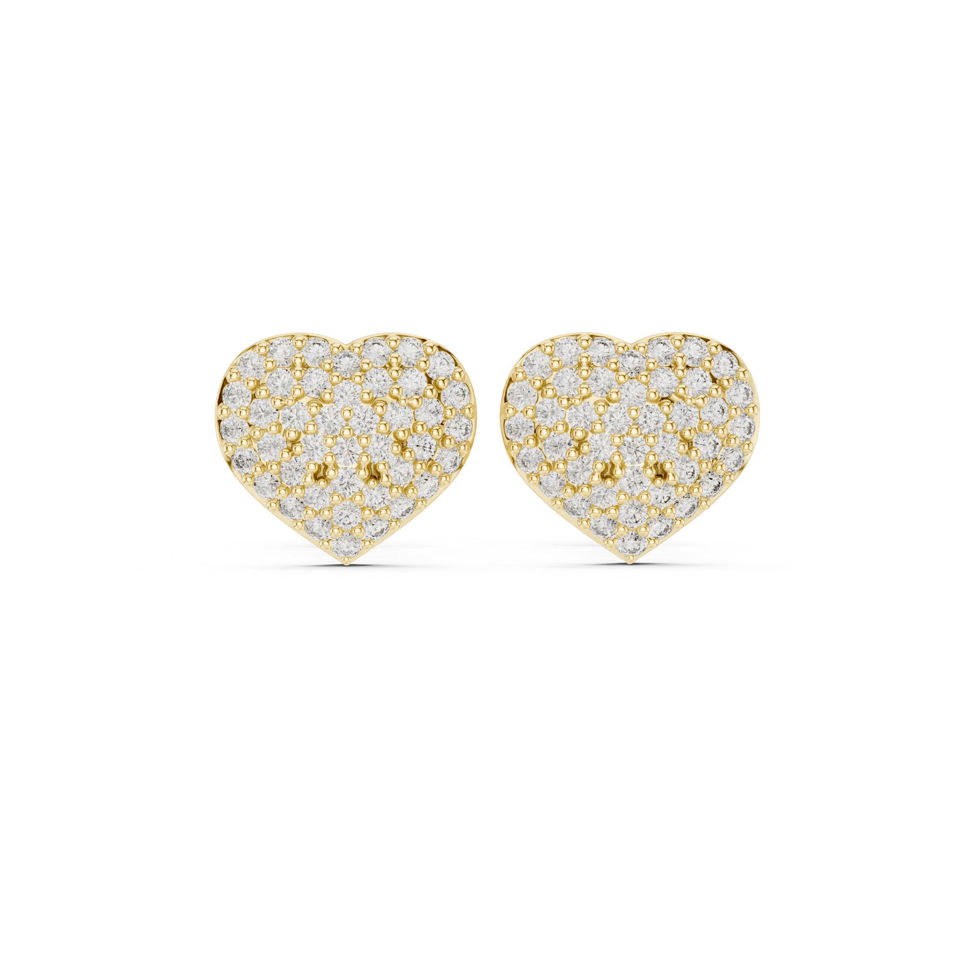 Heart Stud Lab Grown Diamond Earrings
