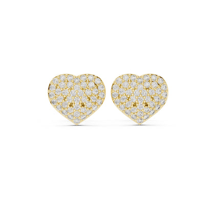 Heart Stud Lab Grown Diamond Earrings