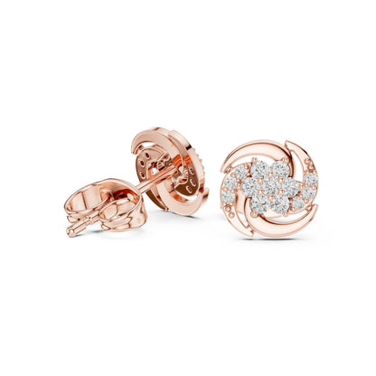Round Stud Lab Grown Diamond Earrings