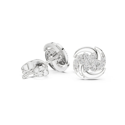 Round Stud Lab Grown Diamond Earrings