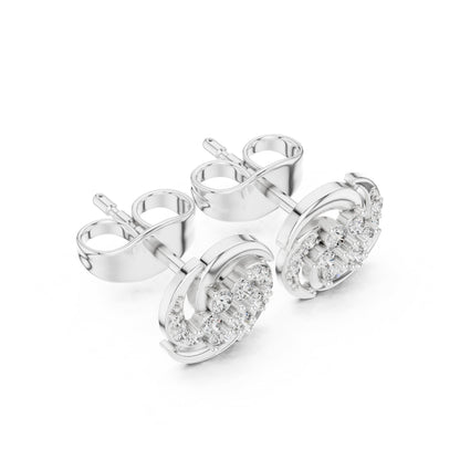 Round Stud Lab Grown Diamond Earrings