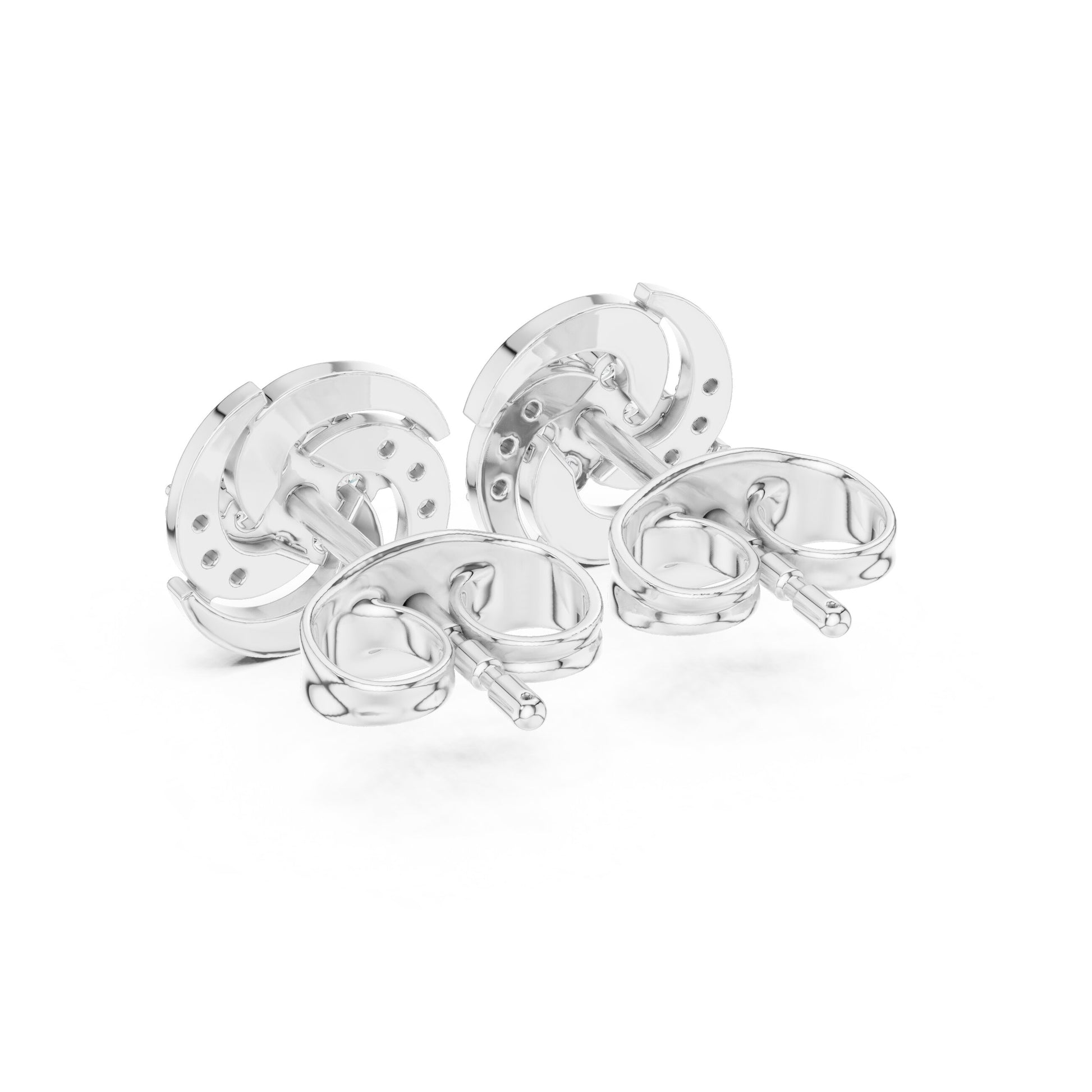 Round Stud Lab Grown Diamond Earrings