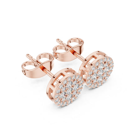 Round Stud Lab Grown Diamond Earrings