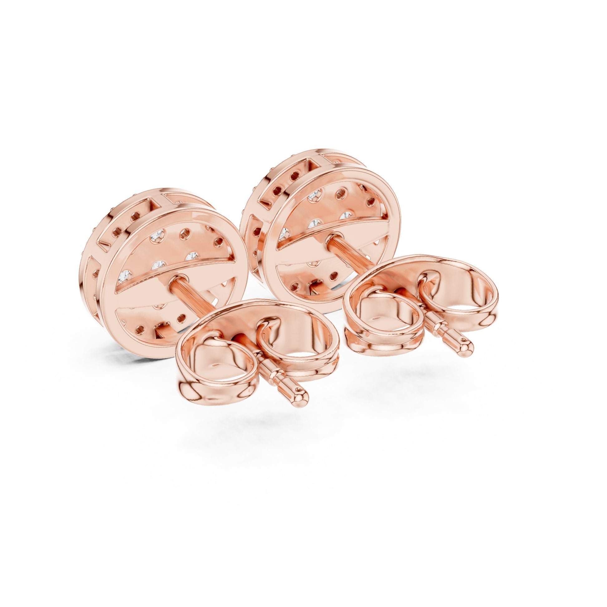 Round Stud Lab Grown Diamond Earrings