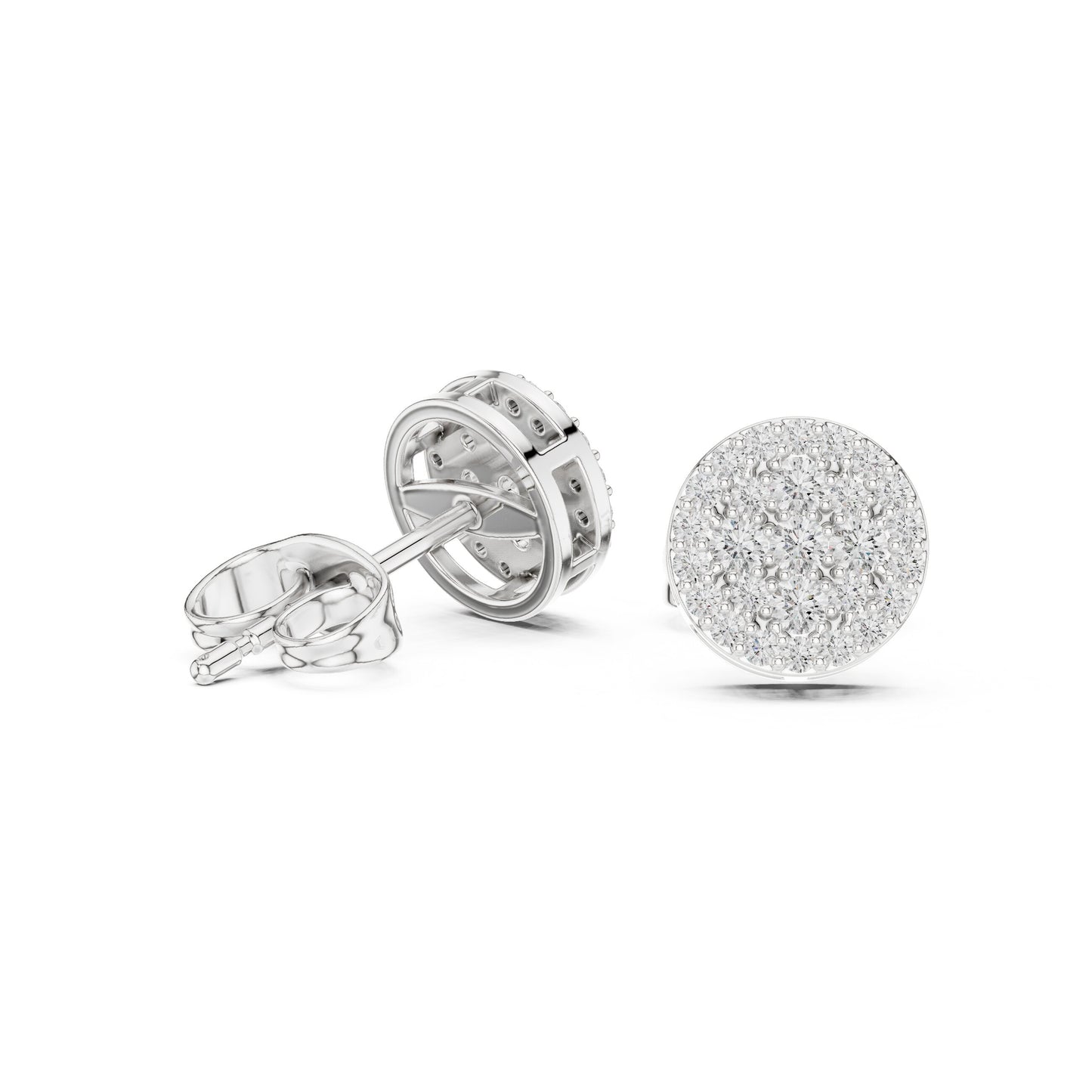 Round Stud Lab Grown Diamond Earrings