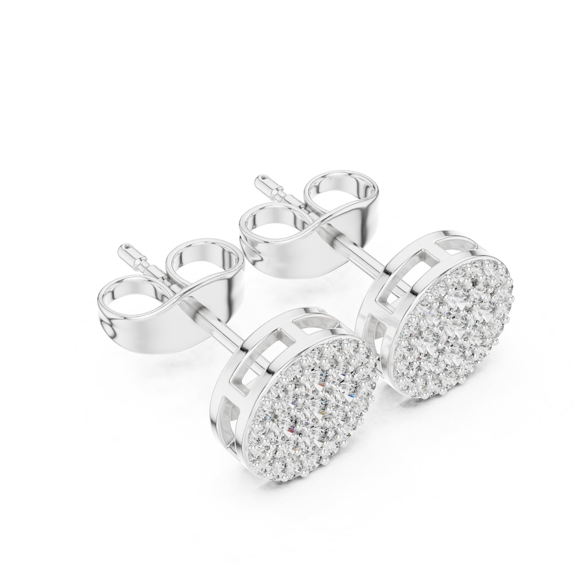 Round Stud Lab Grown Diamond Earrings