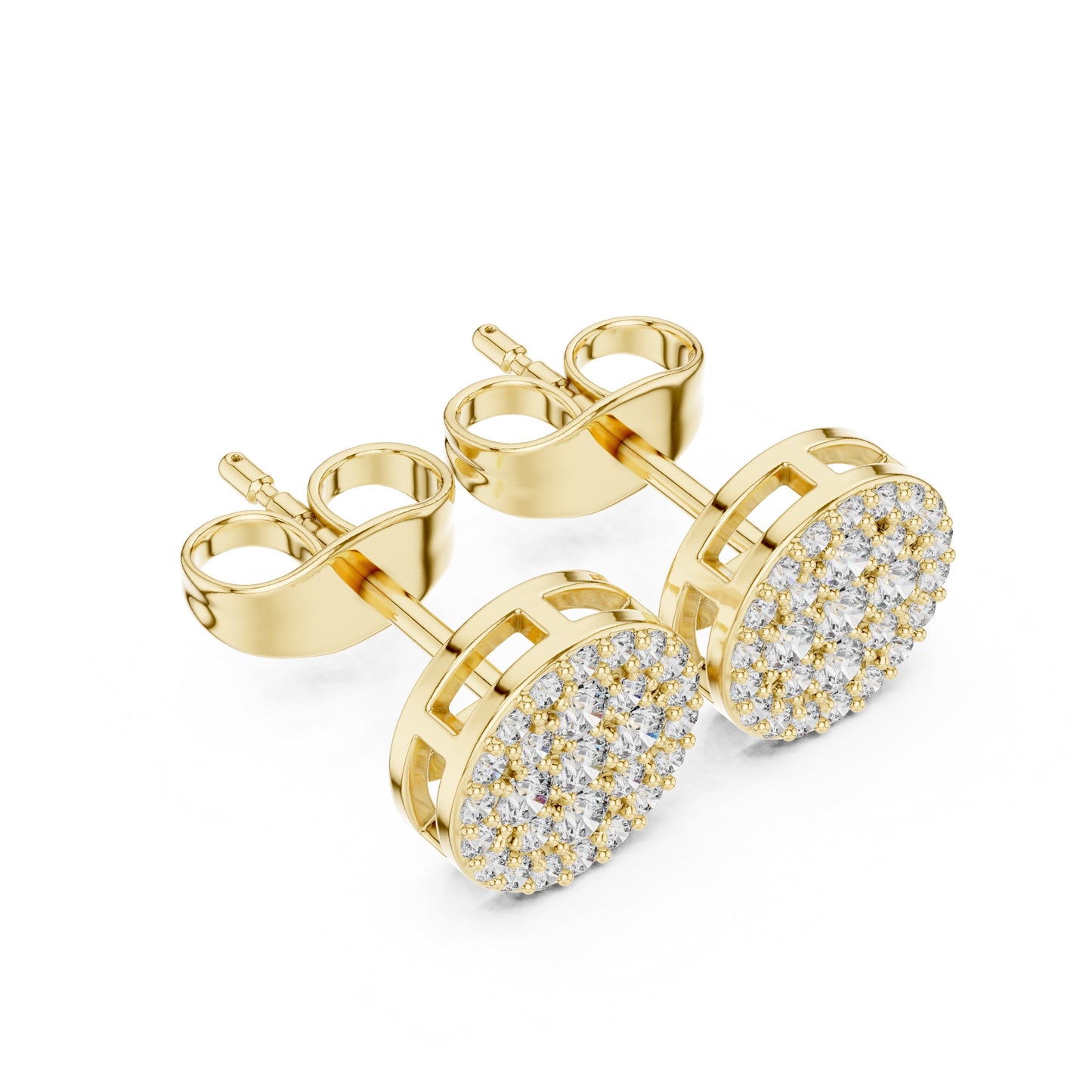 Round Stud Lab Grown Diamond Earrings