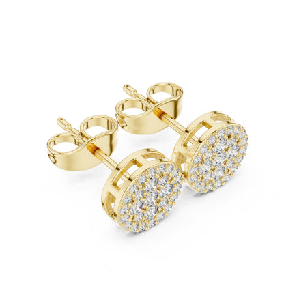 Round Stud Lab Grown Diamond Earrings