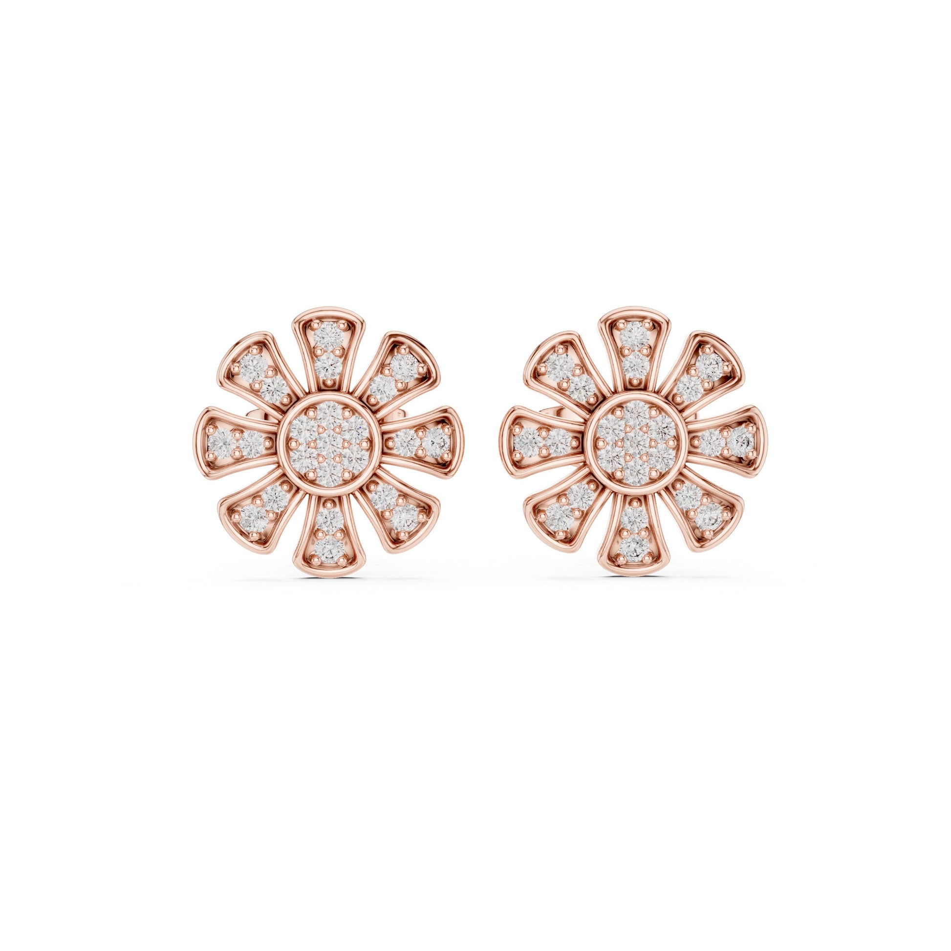 Round Stud Lab Grown Diamond Earrings