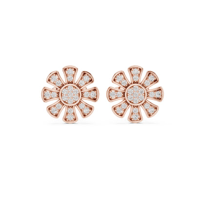 Round Stud Lab Grown Diamond Earrings