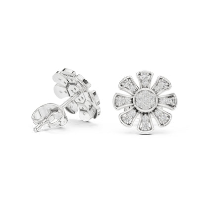 Round Stud Lab Grown Diamond Earrings