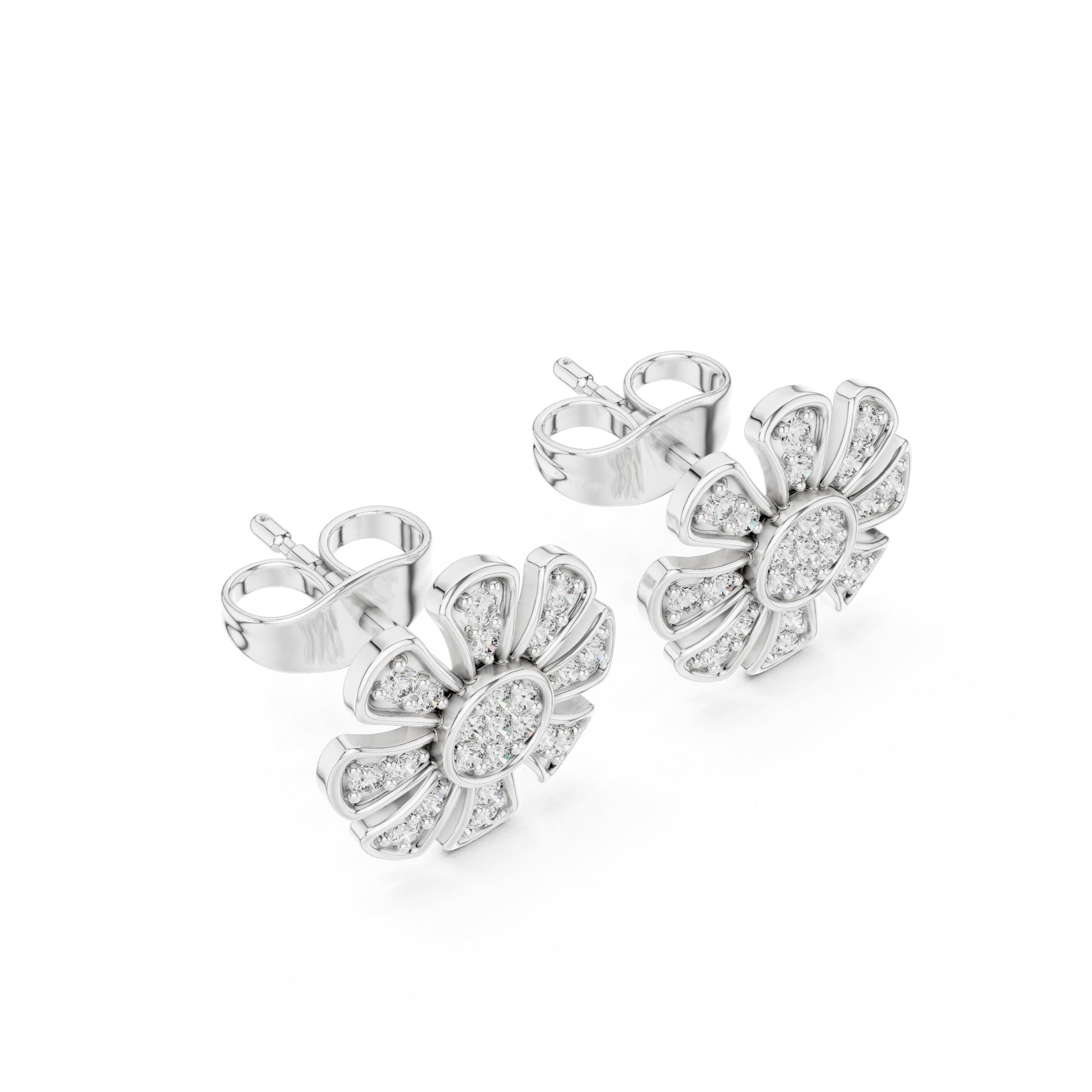 Round Stud Lab Grown Diamond Earrings