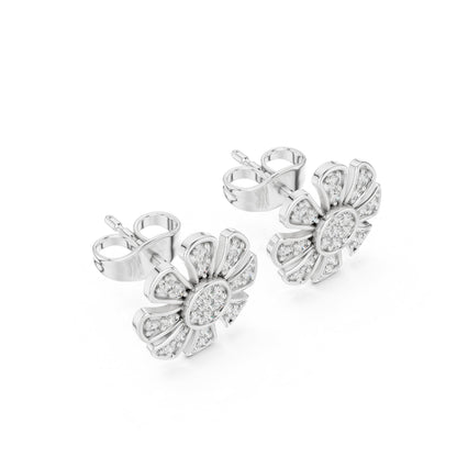 Round Stud Lab Grown Diamond Earrings