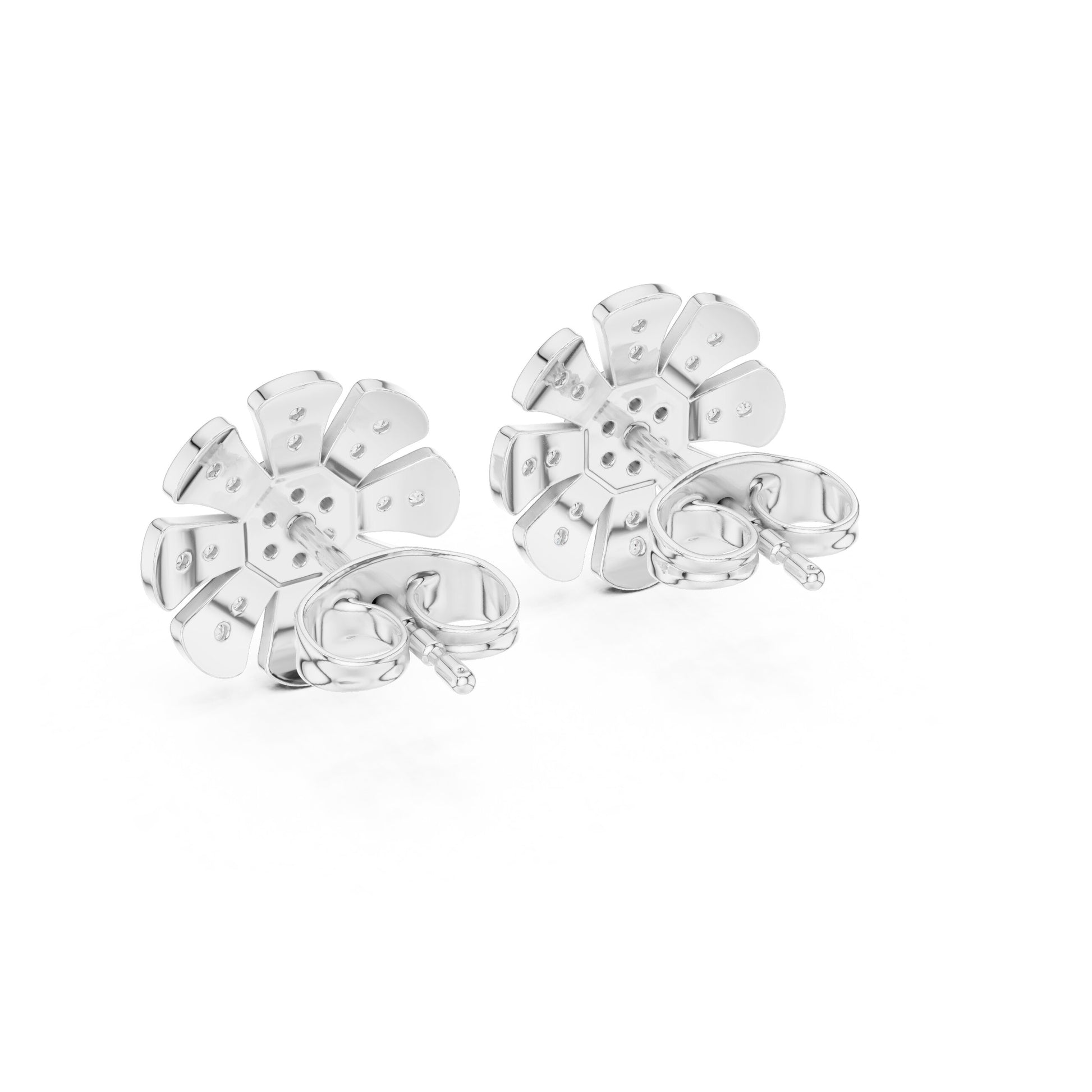 Round Stud Lab Grown Diamond Earrings