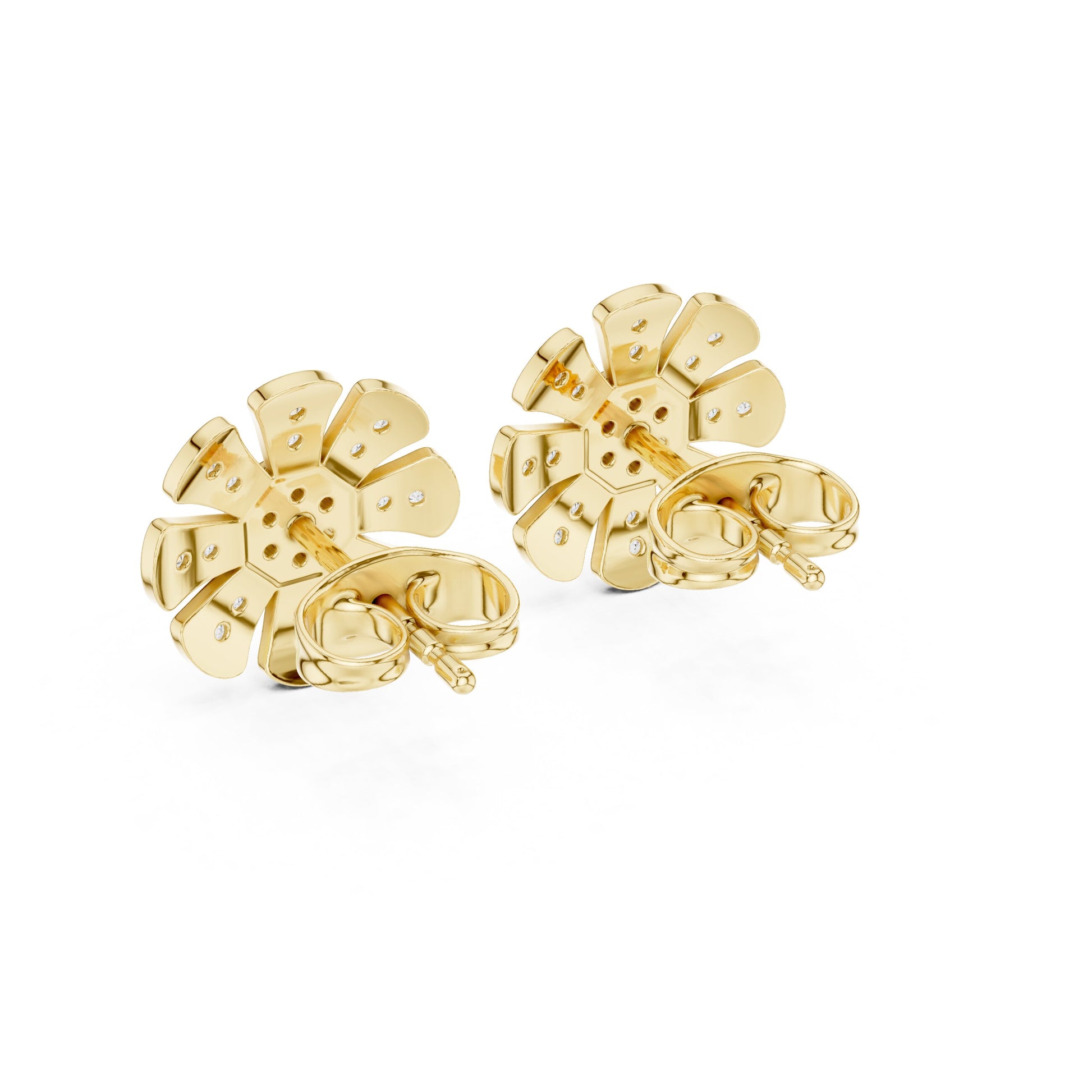 Round Stud Lab Grown Diamond Earrings