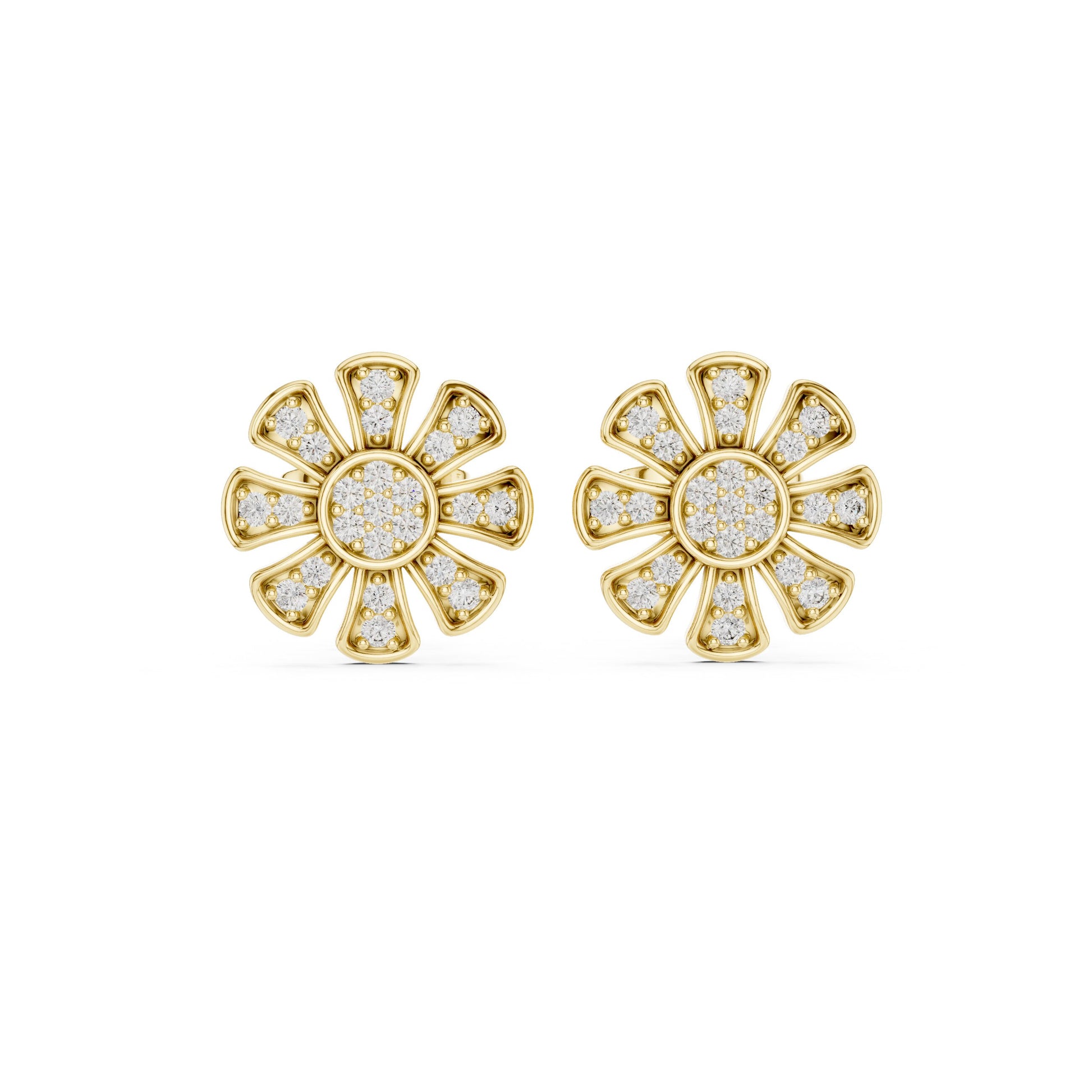 Round Stud Lab Grown Diamond Earrings