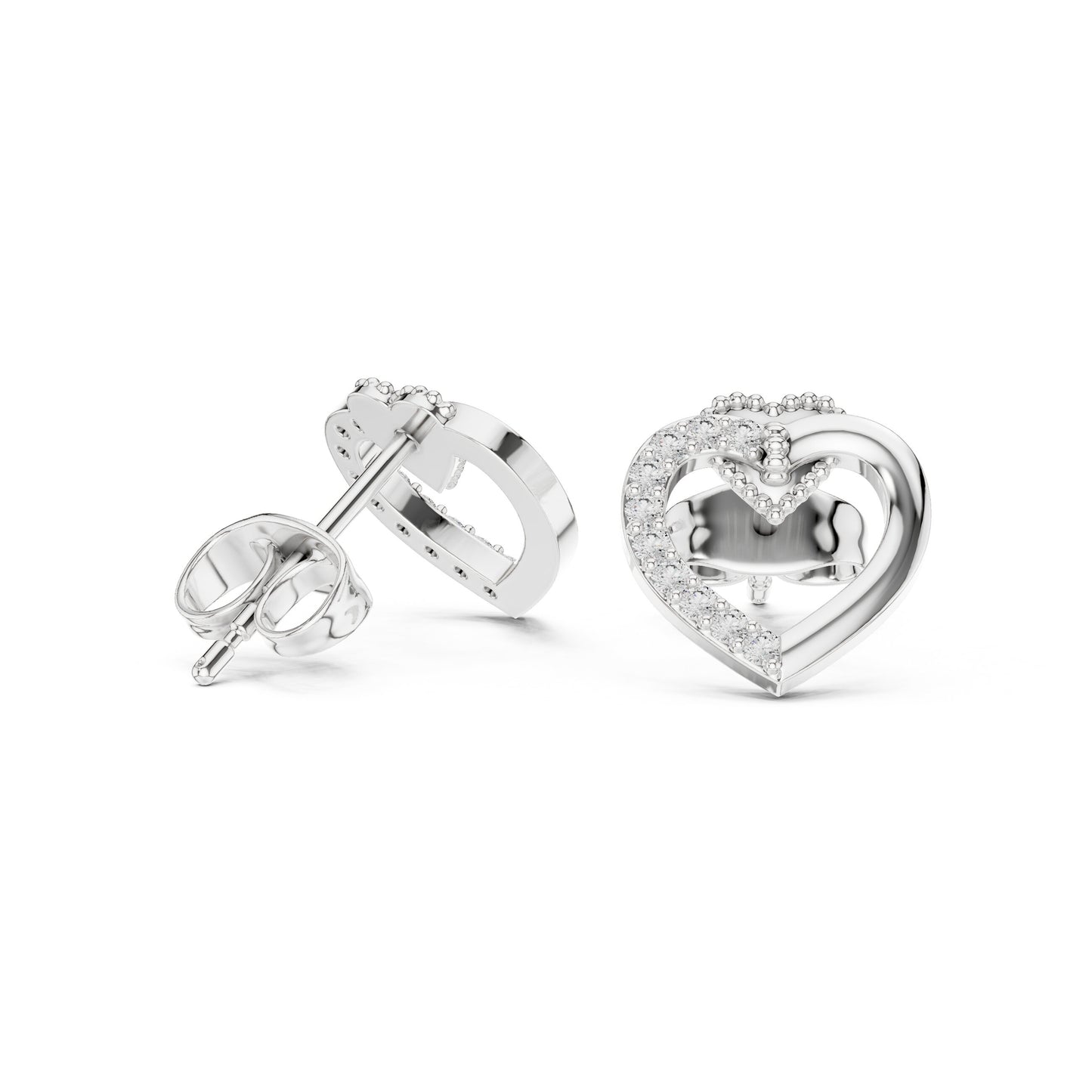 Mixed Shape Lab Grown Diamond Stud Earrings