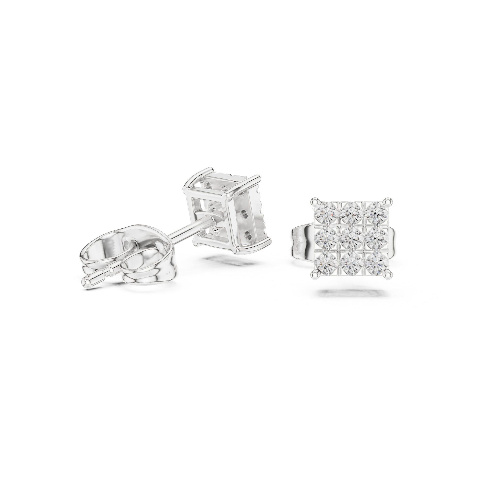 Round Stud Lab Grown Diamond Earrings