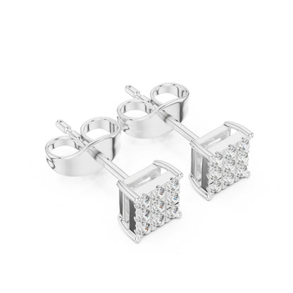 Round Stud Lab Grown Diamond Earrings
