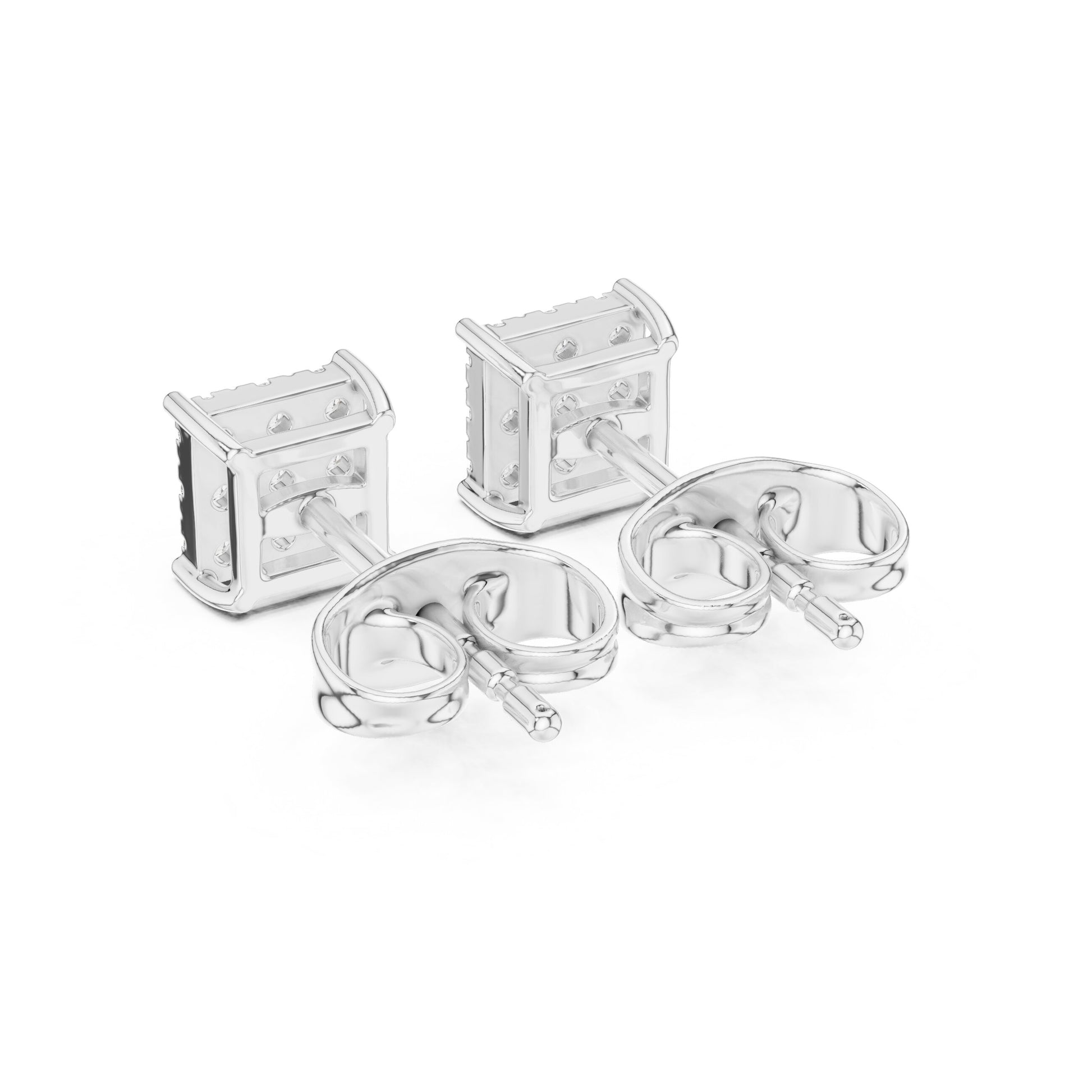 Round Stud Lab Grown Diamond Earrings
