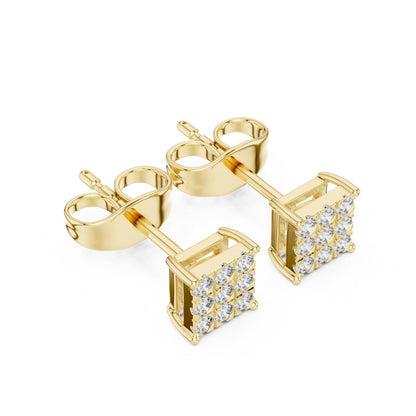 Round Stud Lab Grown Diamond Earrings