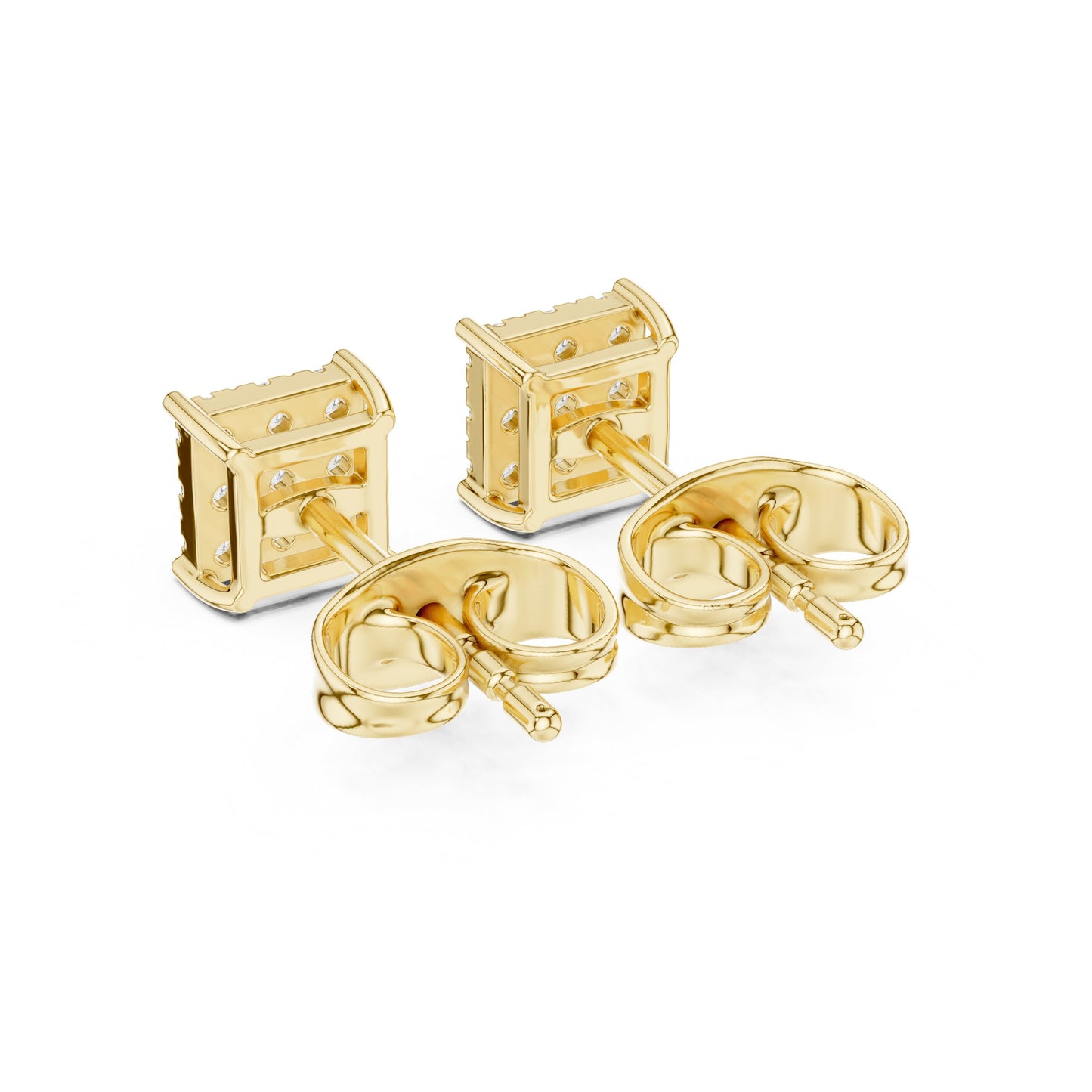 Round Stud Lab Grown Diamond Earrings