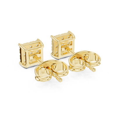 Round Stud Lab Grown Diamond Earrings
