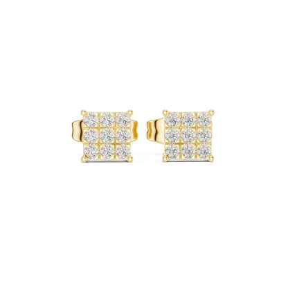 Round Stud Lab Grown Diamond Earrings