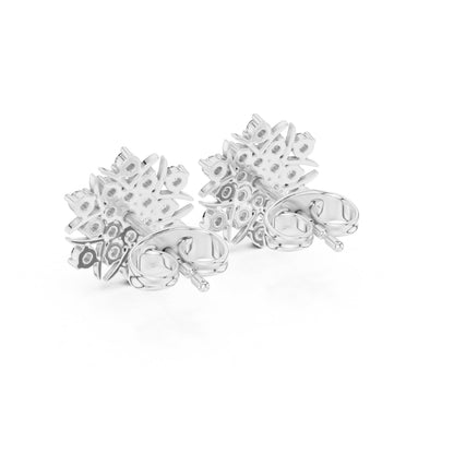 Round Cluster Lab Grown Diamond Earrings