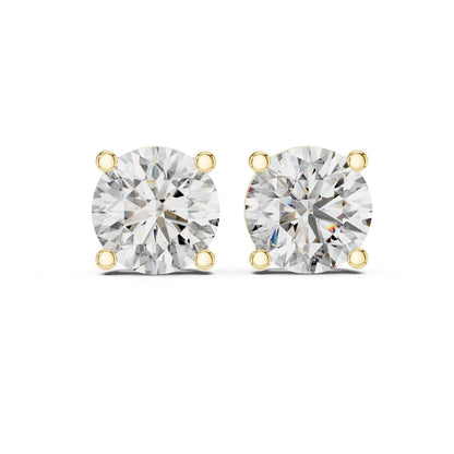 Round Stud Lab Grown Diamond Earrings