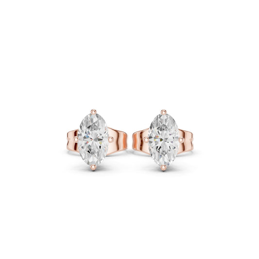 Marquise Stud Lab Grown Diamond Earrings