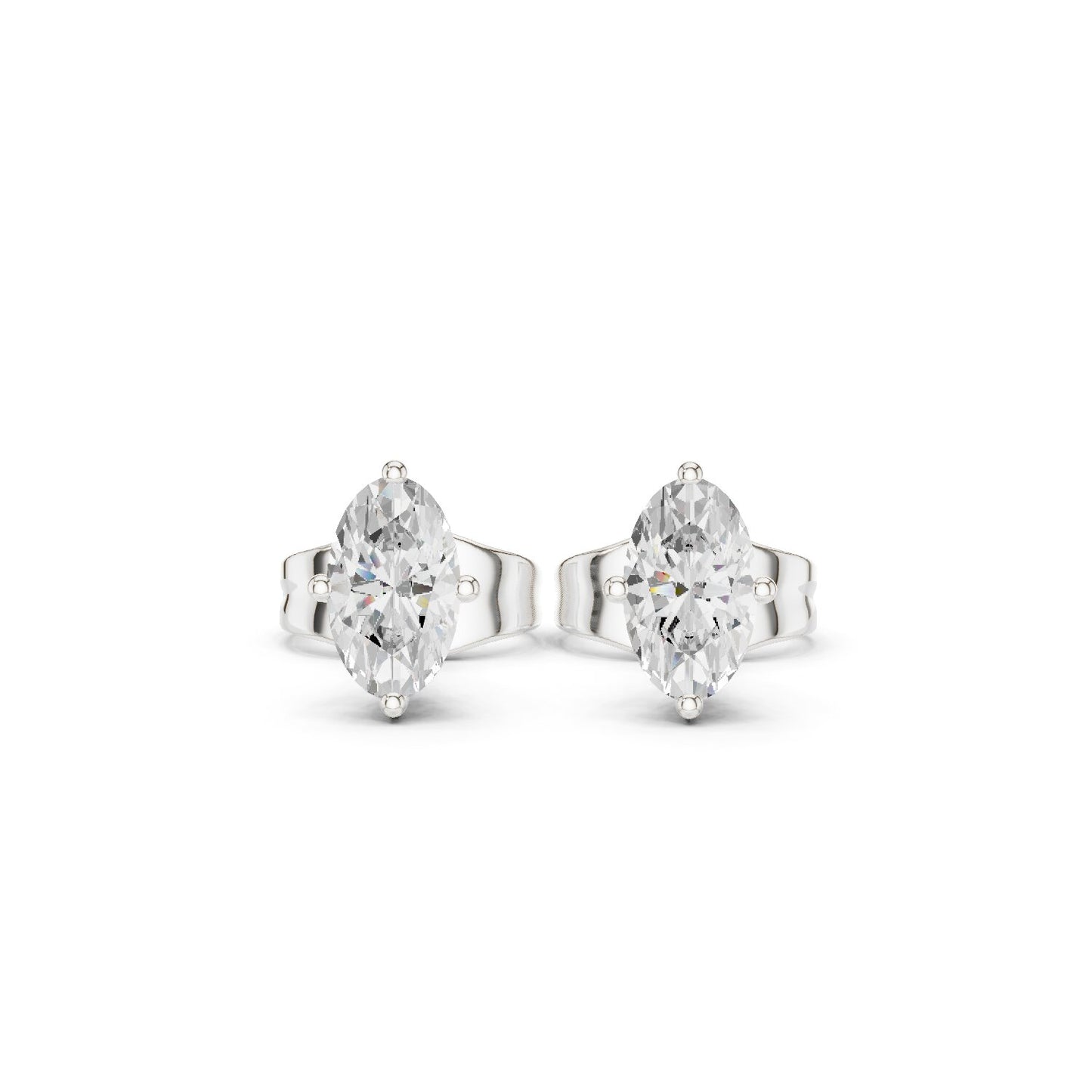 Marquise Stud Lab Grown Diamond Earrings