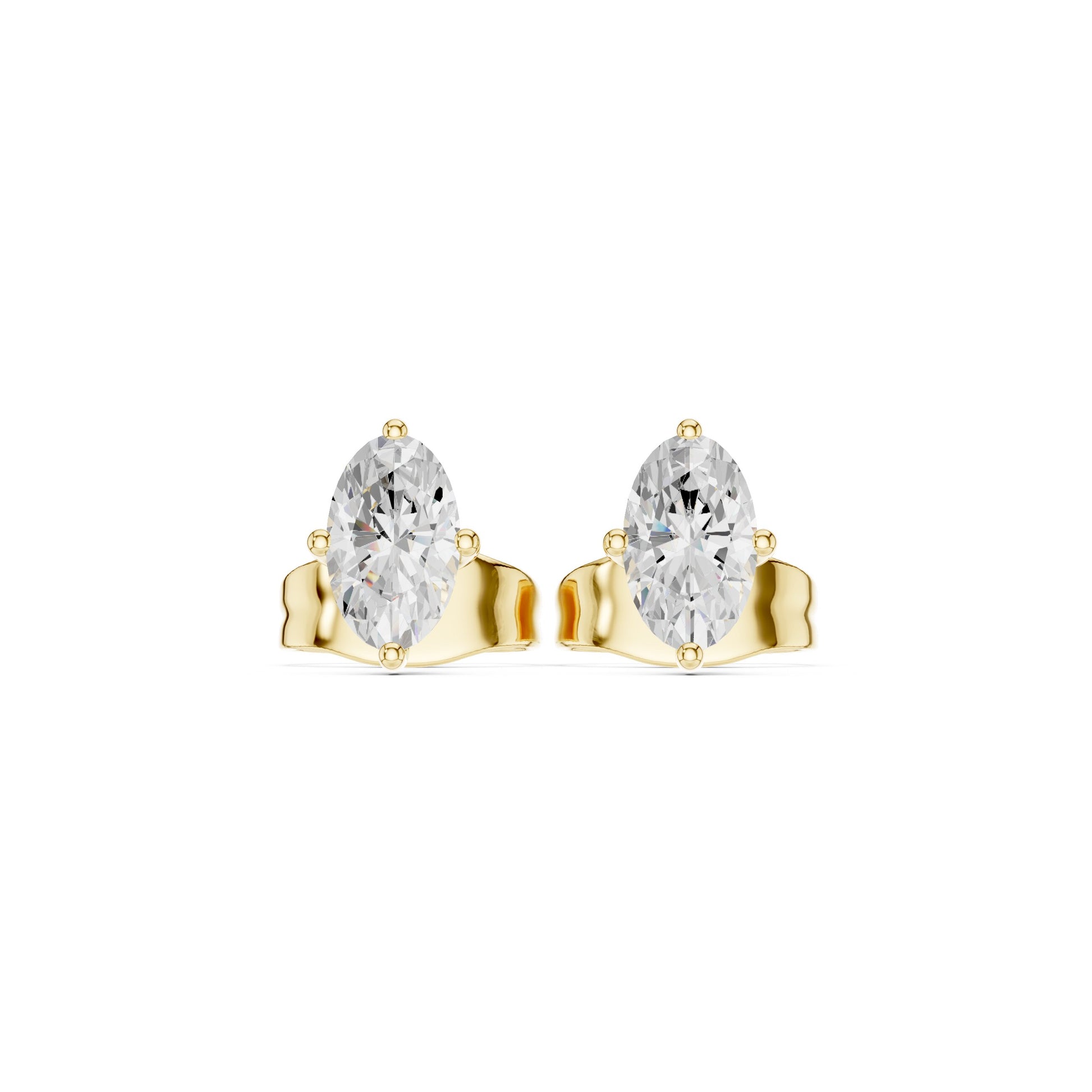 Marquise Stud Lab Grown Diamond Earrings