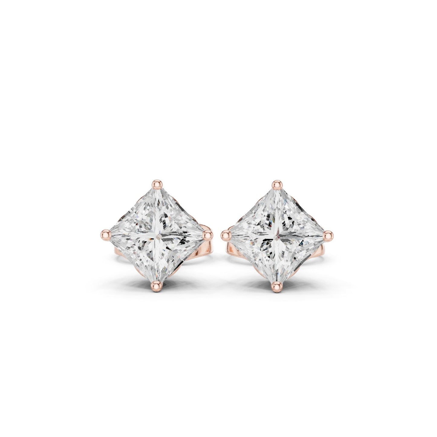 Princess Stud Lab Grown Diamond Earrings