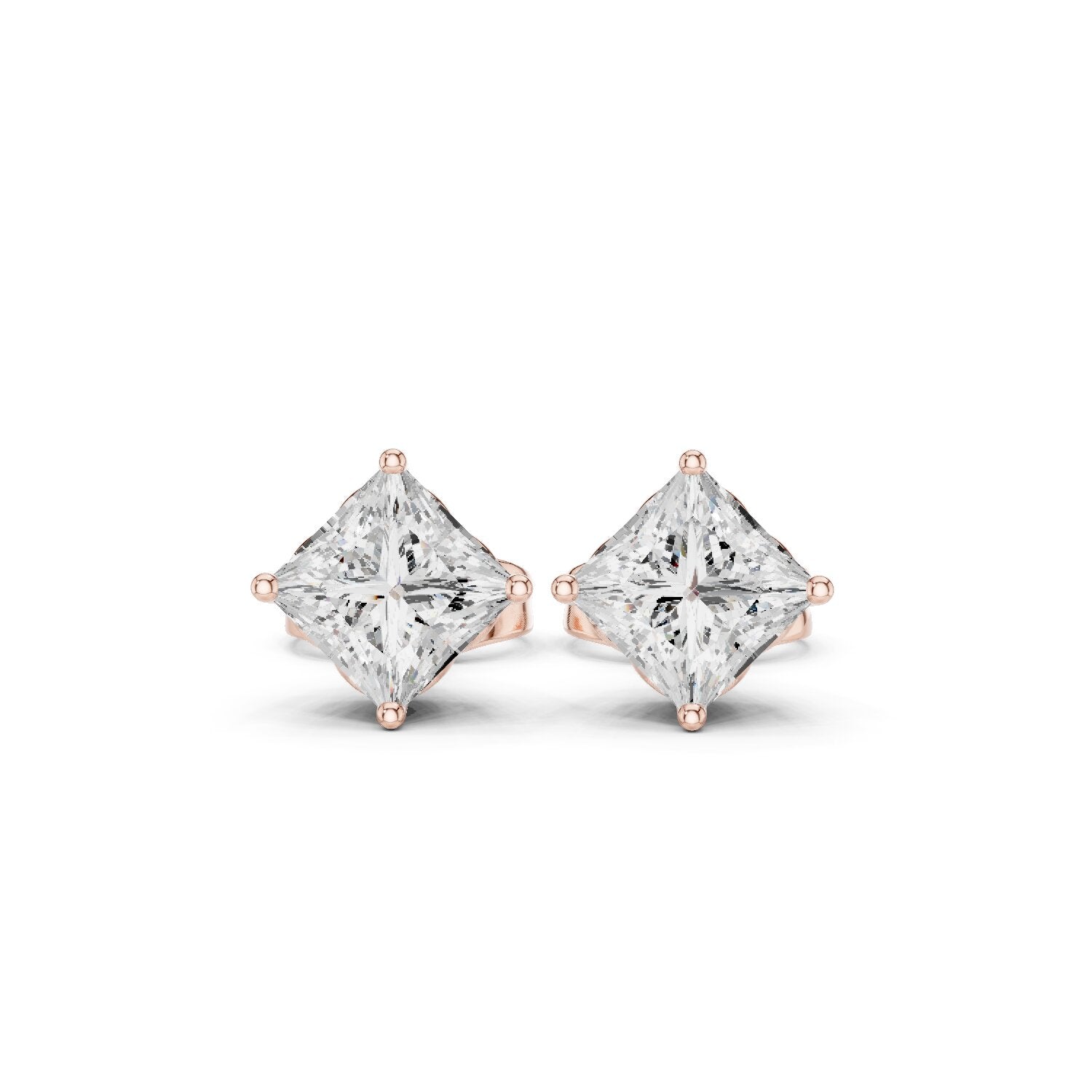 Princess Stud Lab Grown Diamond Earrings