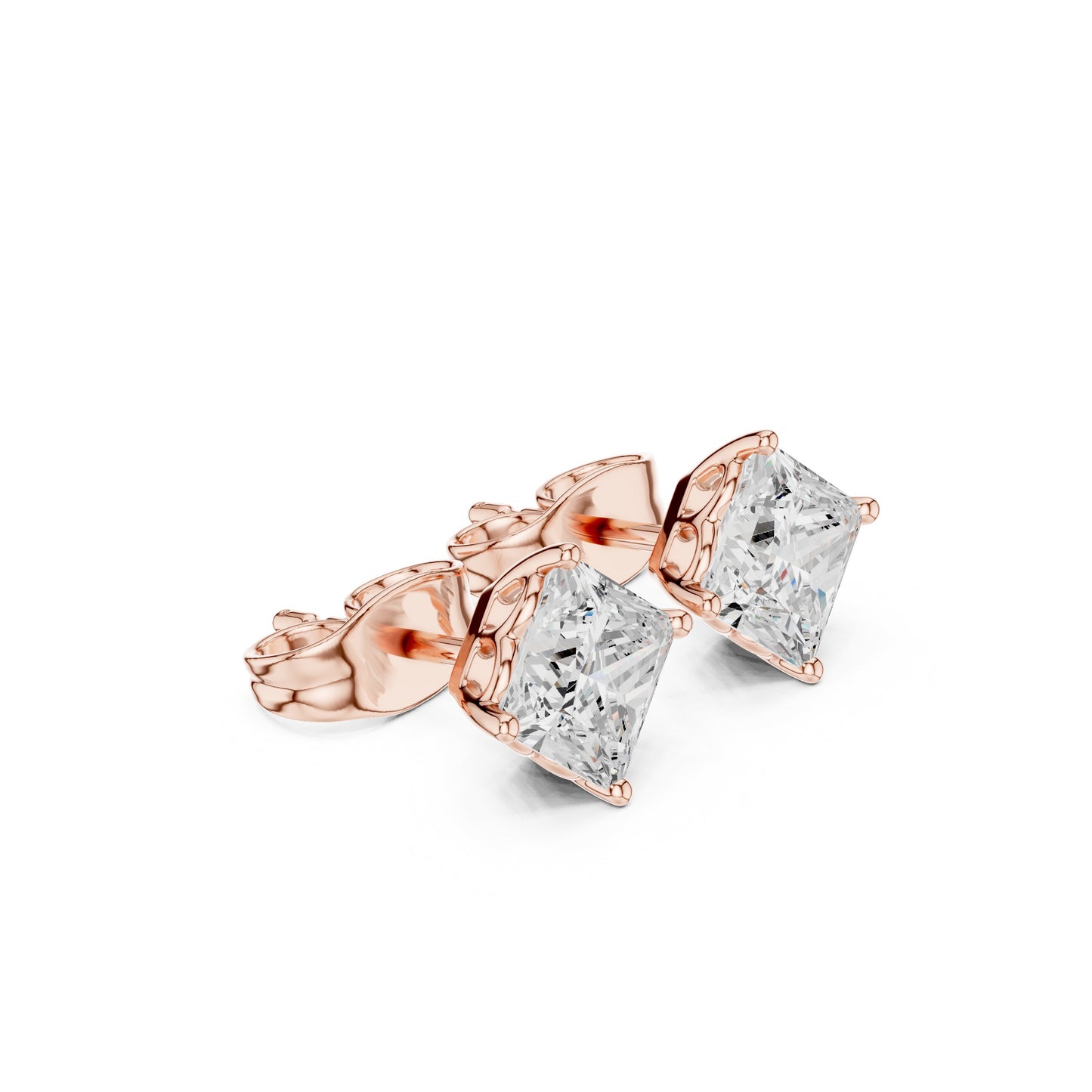 Princess Stud Lab Grown Diamond Earrings