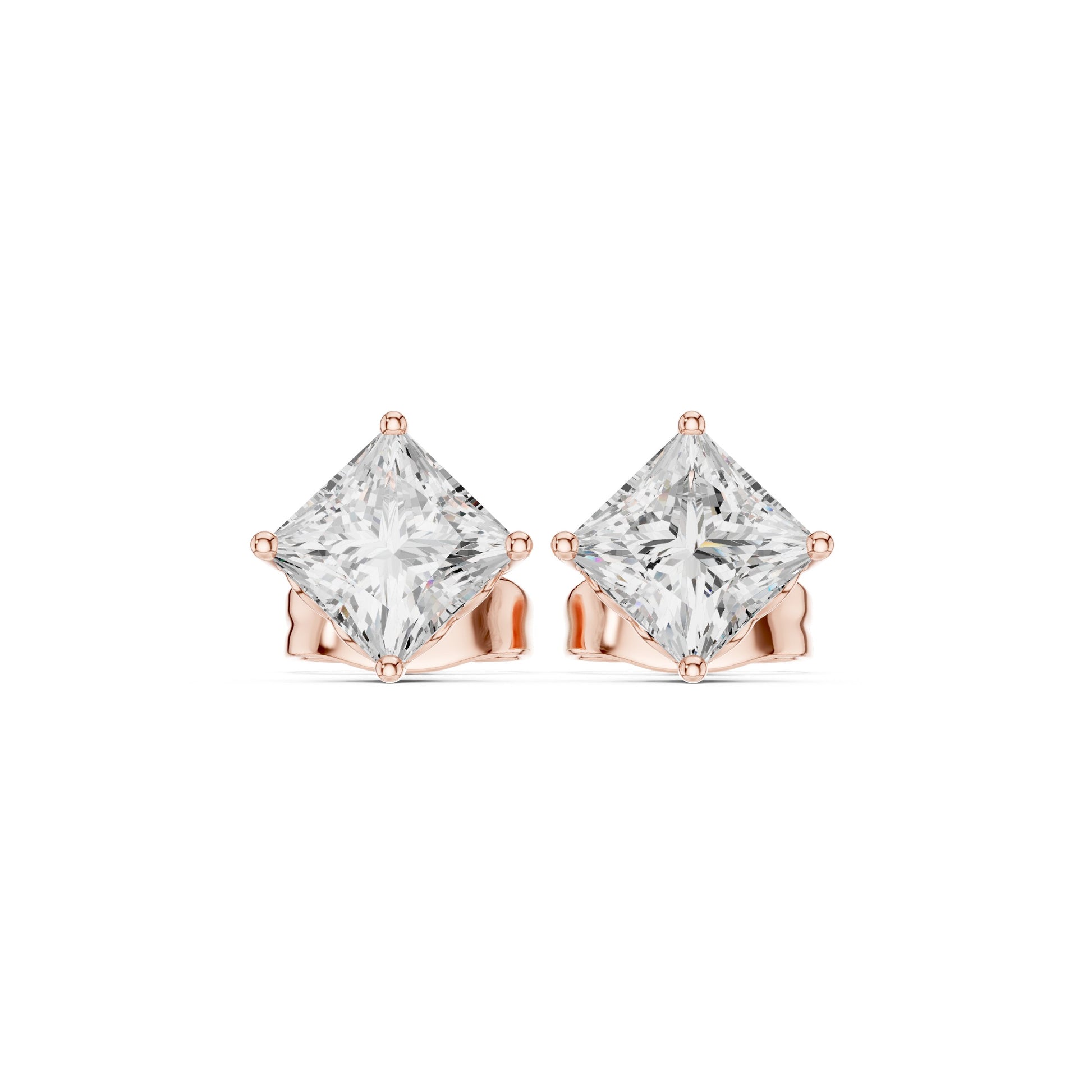 Princess Stud Lab Grown Diamond Earrings