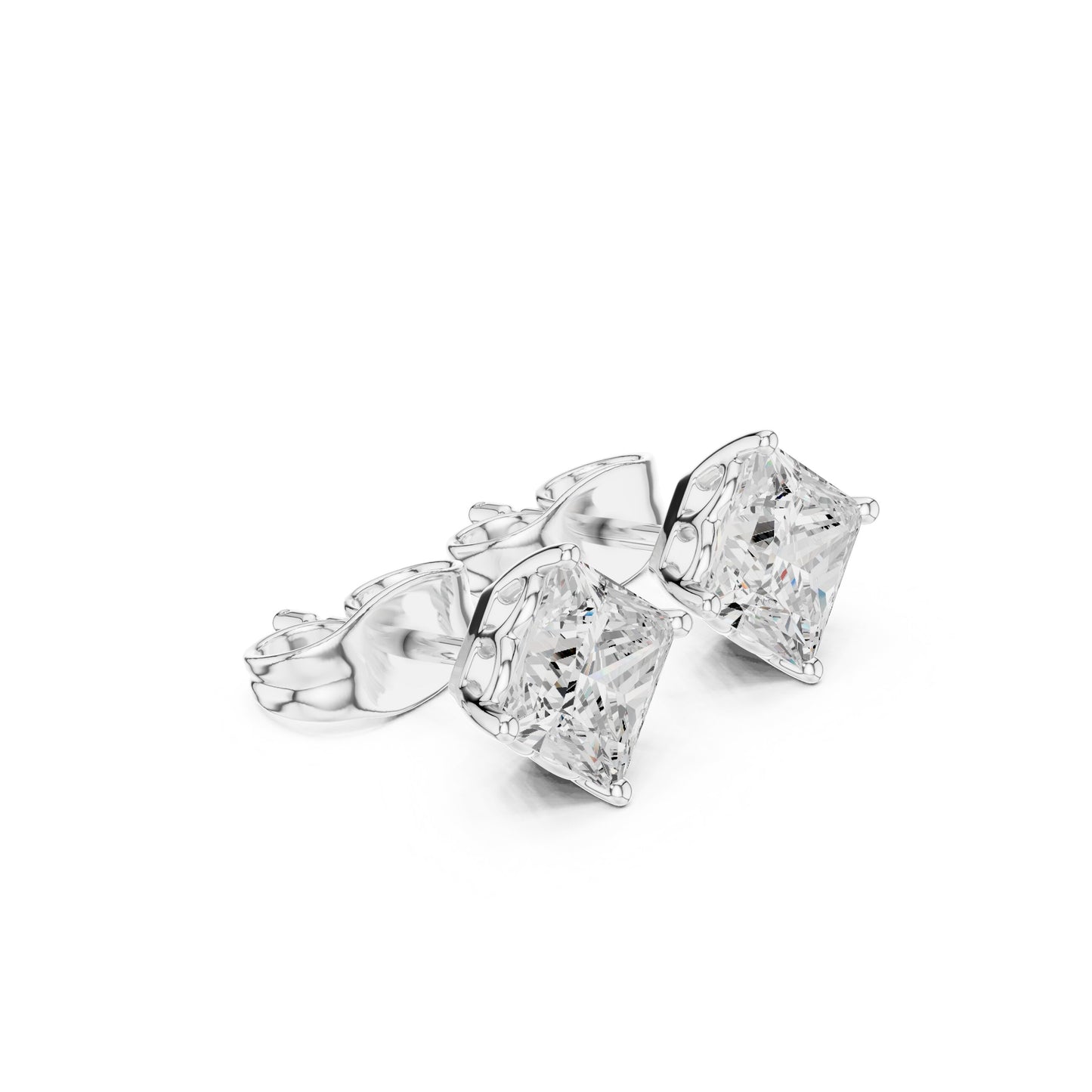 Princess Stud Lab Grown Diamond Earrings